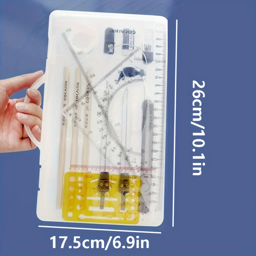 Imagem -02 - Kits de Geometria e Engenharia Ferramentas de Construção 15 Peças