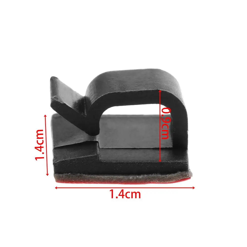 50pcs Sticky Plastic Organizer Buckle Line Fastener Cable Clip Cable Clamp Wire Management Fixer Holder