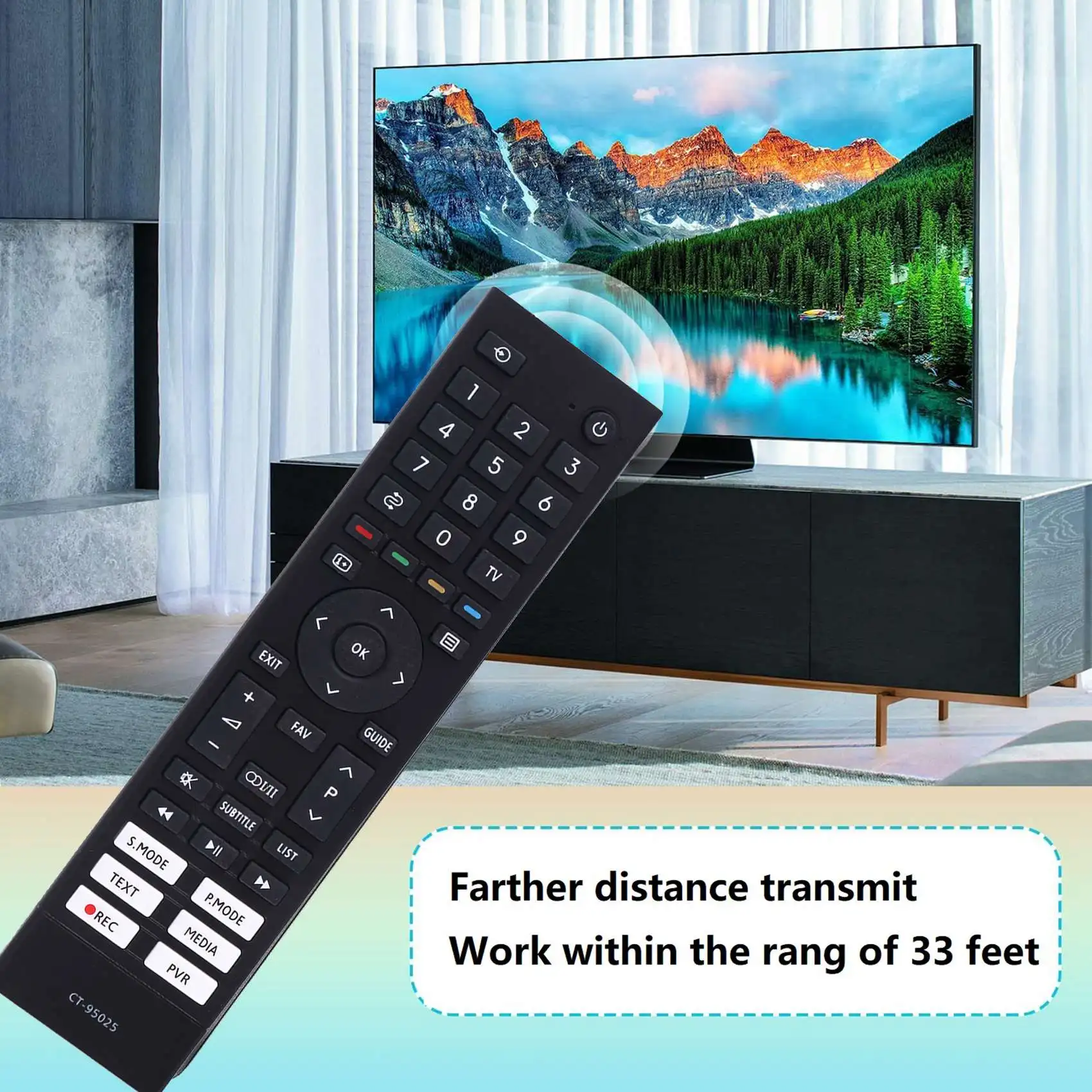 【CLEARANCE】Remote Control TV Remote Control Replacement Remote Control CT-95025 For Toshiba TV Remote Control