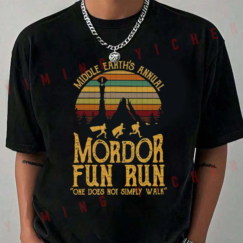 

Mordor Fun Run Print.png Motorbike T-Shirt Men's Fashion Casual High Quality Round Neck Tshirt Tee