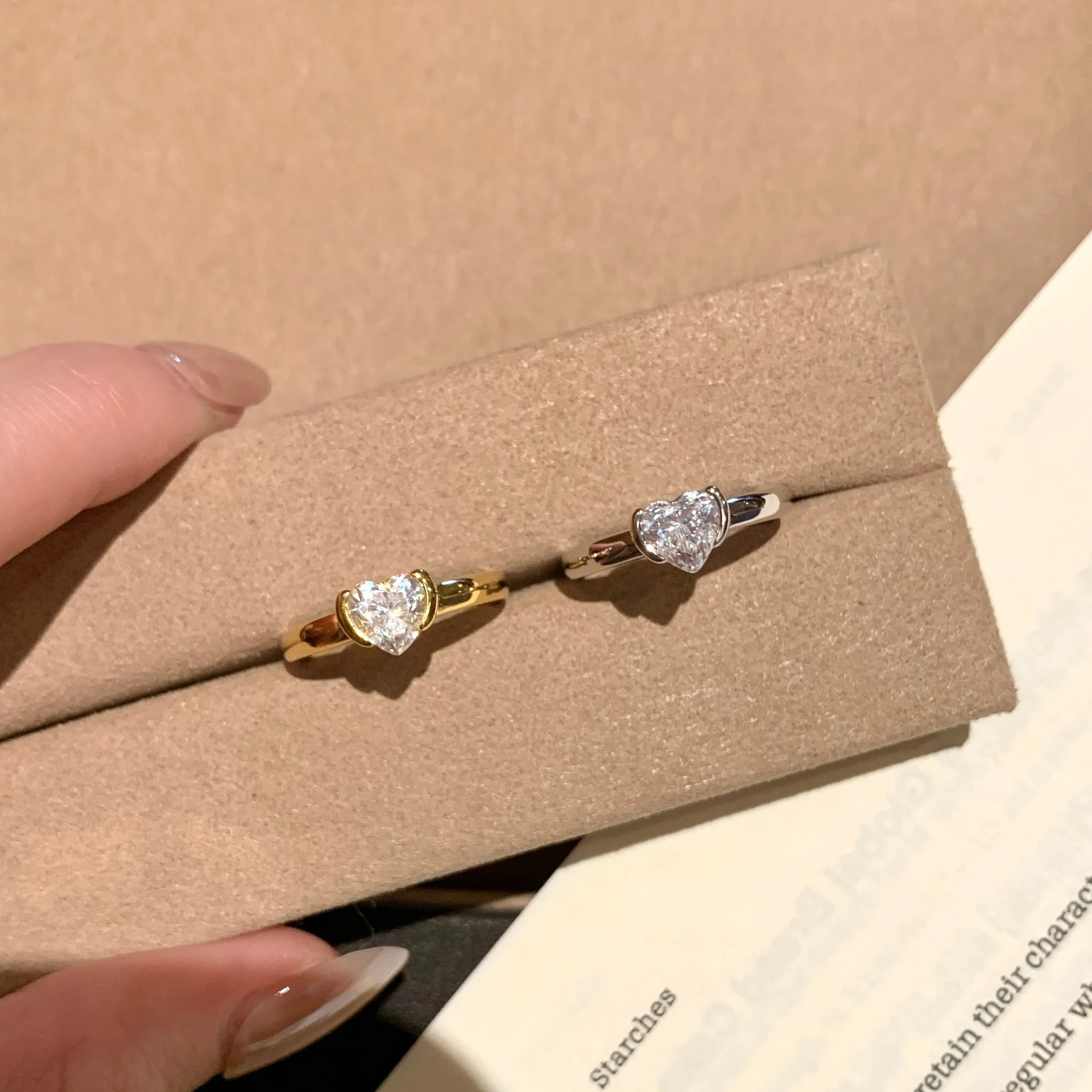 

1Carat Heart Cut Diamond Zircon 925 Silver Wedding Engagement Rings for Women Birthday Anniversary Gifts 1ct Moissanite Jewelry