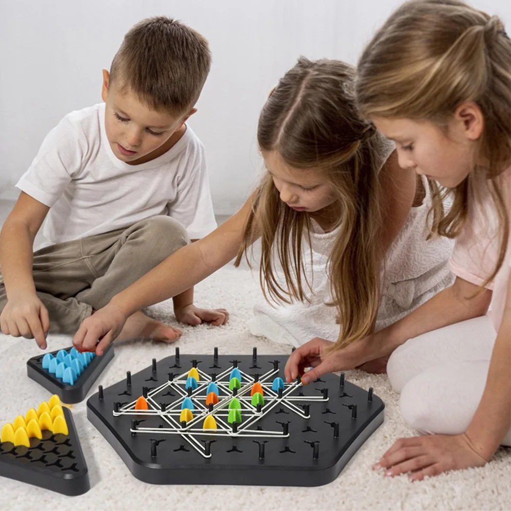 Nuovo gioco da tavolo geometria catena scacchi Puzzle elastico formazione interazione familiare esercizio pensiero per bambini famiglia adulta