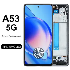 Bilashmart A53 5G Super AMOLED Screen Samsung Galaxy A53 5G A536B A536B/DS LCD Display Touch Screen Digitizer with Frame Replacement