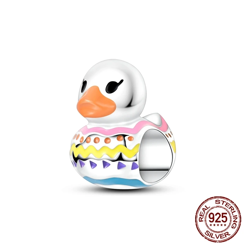 

Лидер продаж, подвески из стерлингового серебра 925 пробы с рисунком утки, висячие подвески, подходят для браслета, ожерелья, ювелирные изделия «сделай сам»