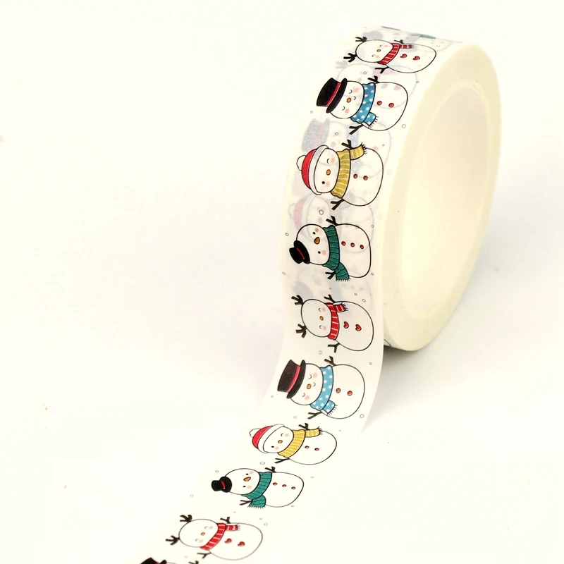 2025 NEW 1PC 10M Christmas Trees Snowman HO HO Deer Hat Star Washi Tape Set for Scrapbooking Masking Tape Cute Jounal Stationery