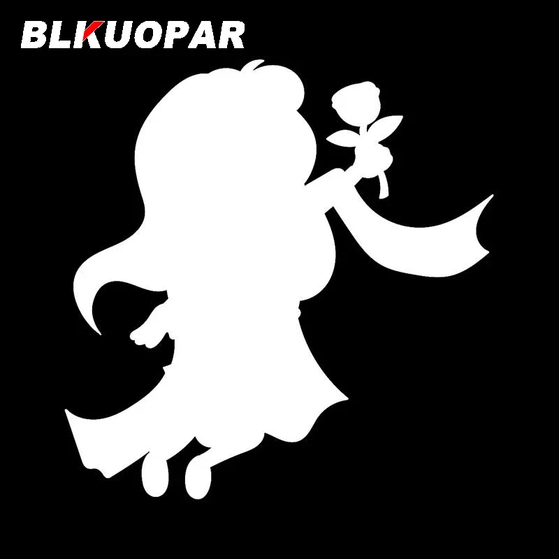BLKUOPAR For Beautiful Girl Dancing In A Scarf Carrying Roses Car Stickers Sunscreen Vinyl Decals Scratch-Proof Laptop Decor