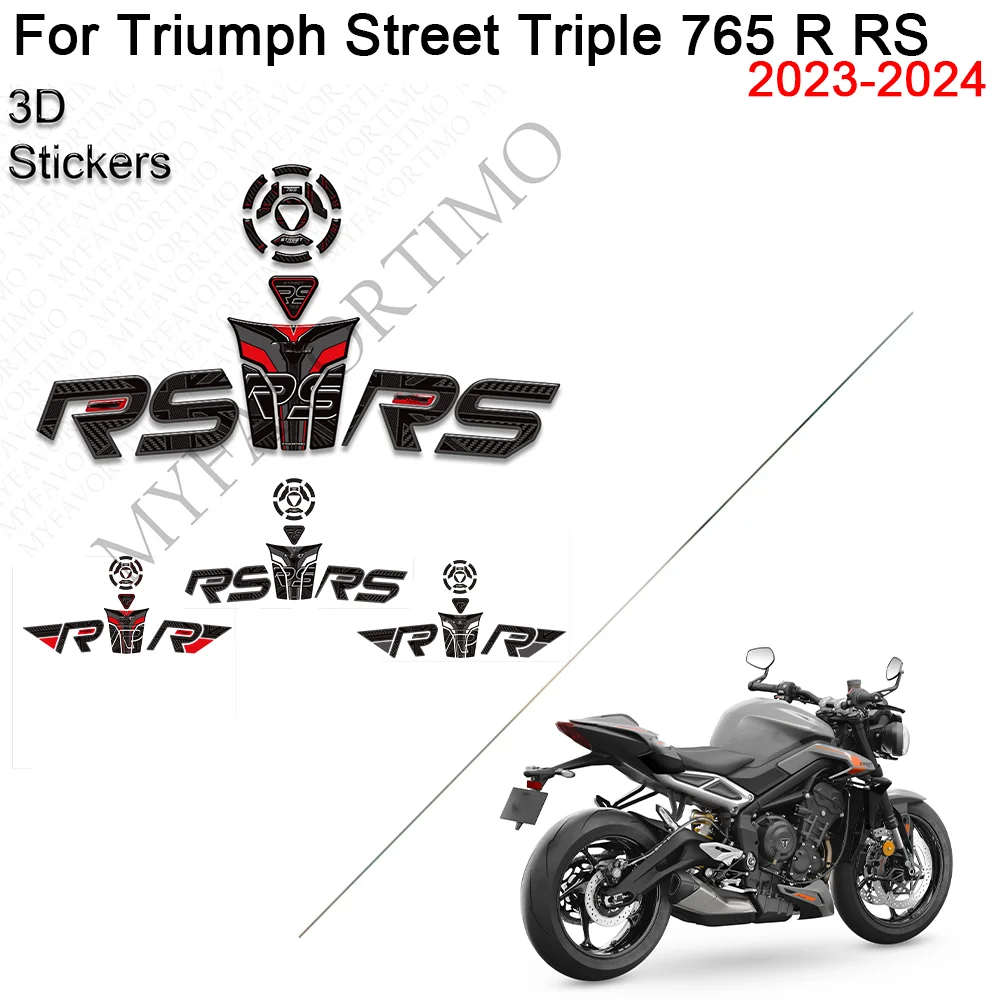 

For Triumph Street Triple 765R 765RS 765 R RS Motorcycle Fuel Tank Sticker Moto Decals 2023 2024