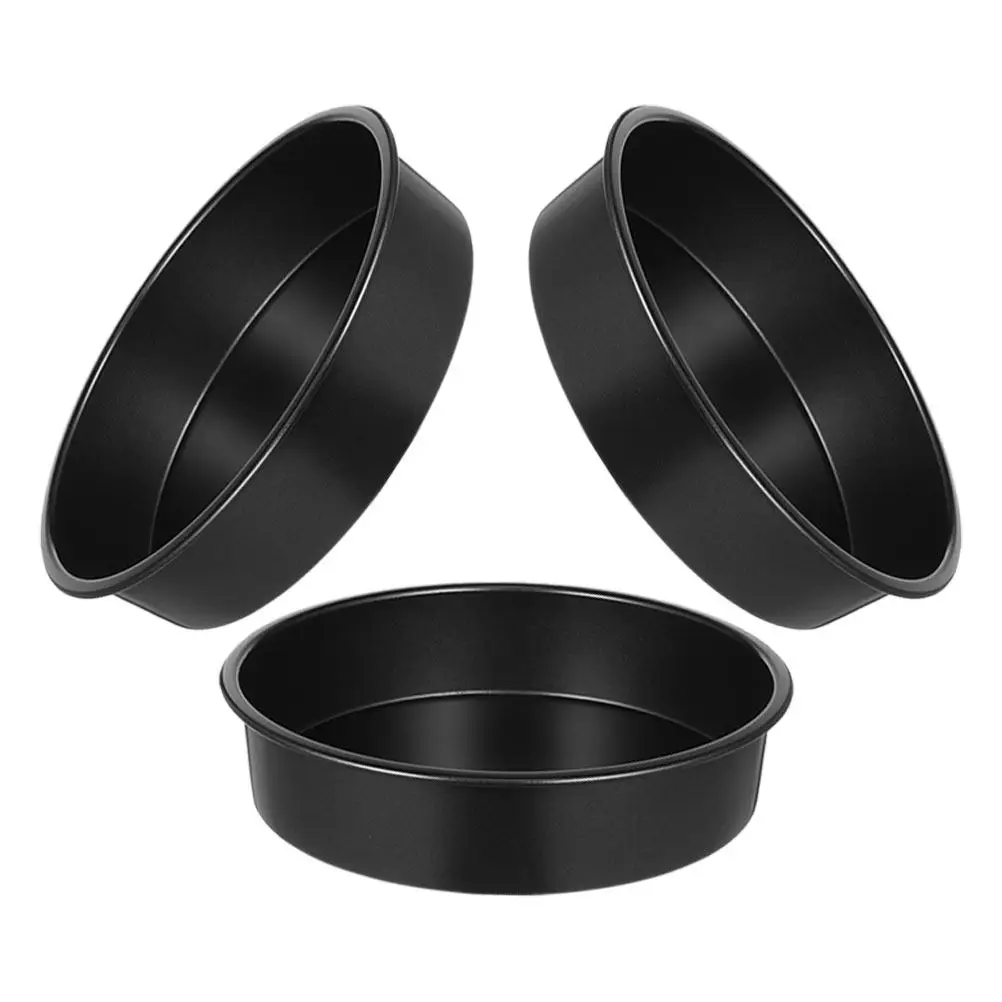 3pcs Non-Stick Round Cake Molds Set for Chiffon, Cheesecake & Mousse Baking – Oven-Safe Baking Pans