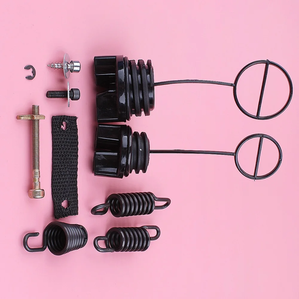 AV Buffer Shock Spring Set Per Partner 350 351 Carburante Tappo del Serbatoio Dell'olio Tendicatena Tenditore Candela Motosega Sostituire pezzo di Ricambio