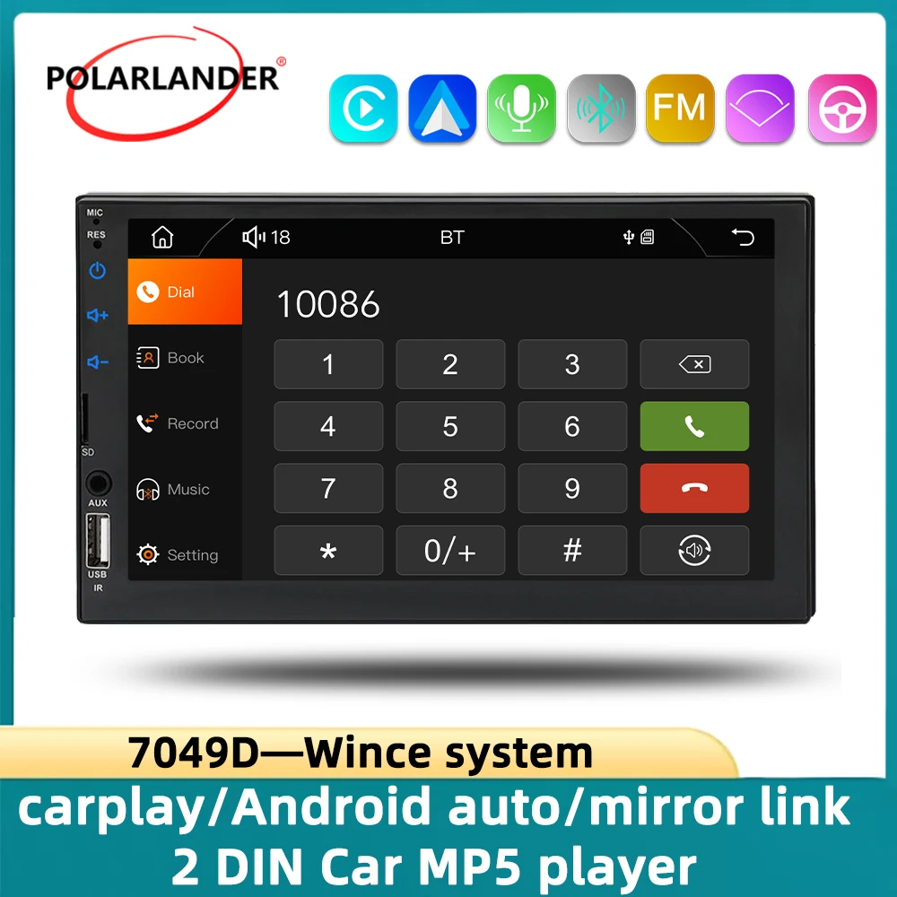 

FM/USB/AUX/TF 7 CARPLAY/Android Stereo Touch MP5 Camera Rear Auto Multimedia auto View MirrorLink Player Screen Inch Radio Car
