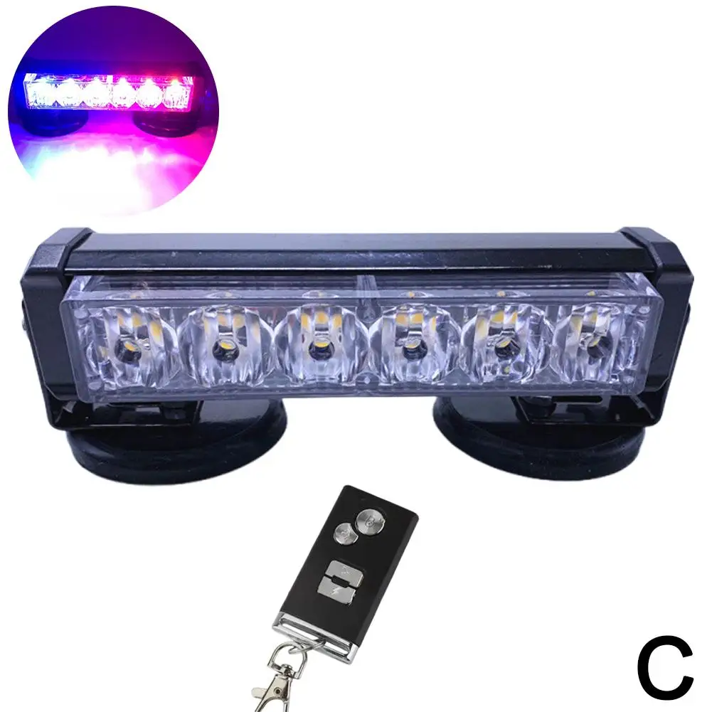 Lampu Flash magnetik mobil 6 Led, cahaya kubah peringatan kecerahan Mobil Led isi ulang, Magnet tinggi portabel P8s4