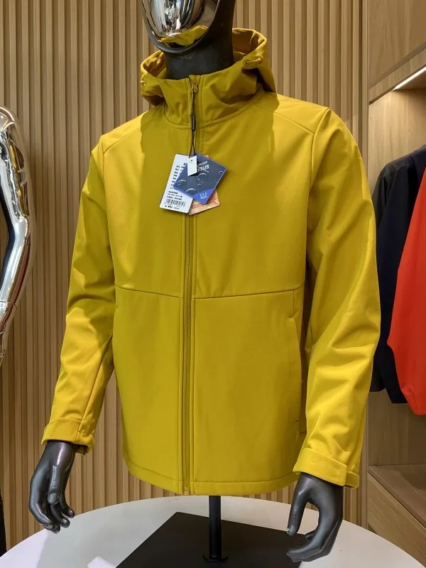 

Outdoor Men's Warmth Fce Lined ell Jaet Windproof Water Repellent Cosite Inteated Velvet Hooded Coat for Couples