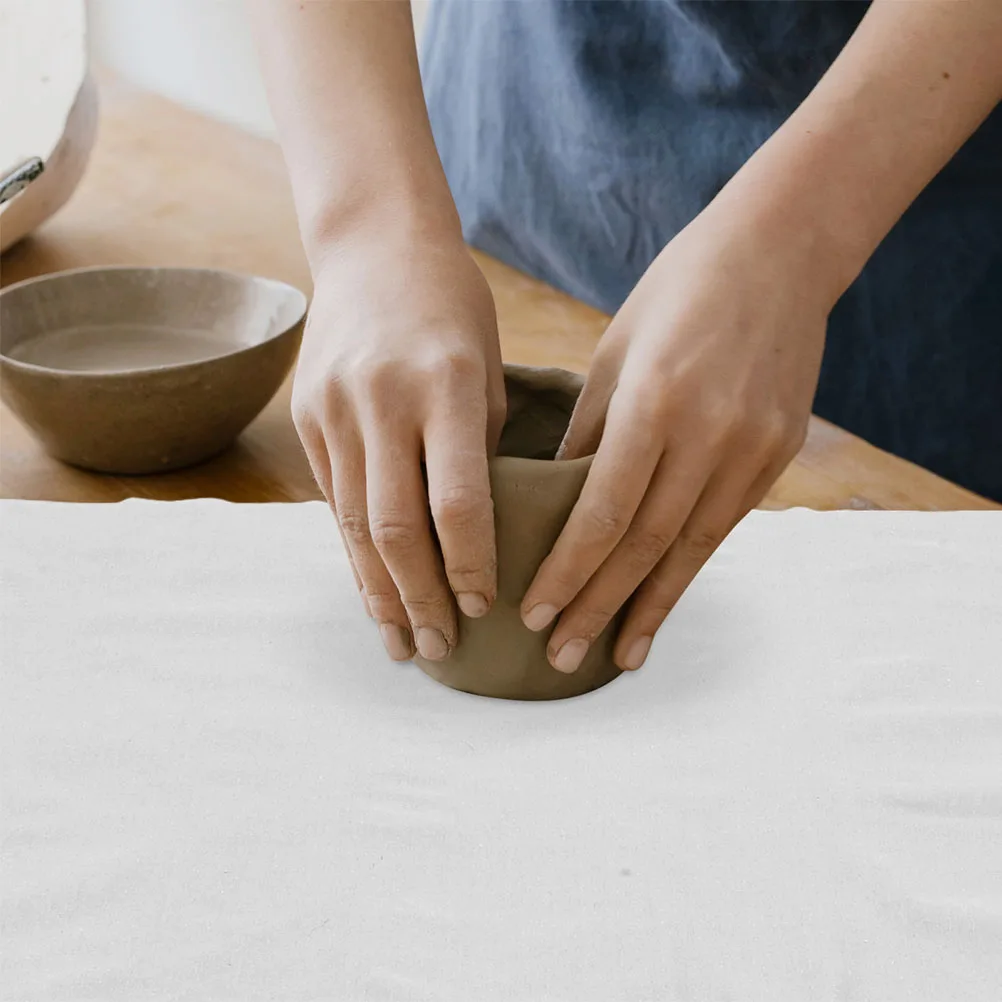 

2 Pcs Pottery Tool Set Clay Dedicated Sculpting Tools Canvas Wraps Table Runner Flax Cotton Linen for Sculpture Burlap Cloth