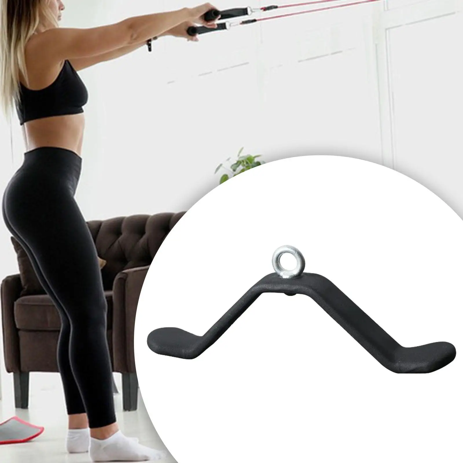 

Triceps Pull Down Bar Triceps Lower Link Multifuctional Professional Cable Machine Attachment Triceps Pushdown Bar for Home