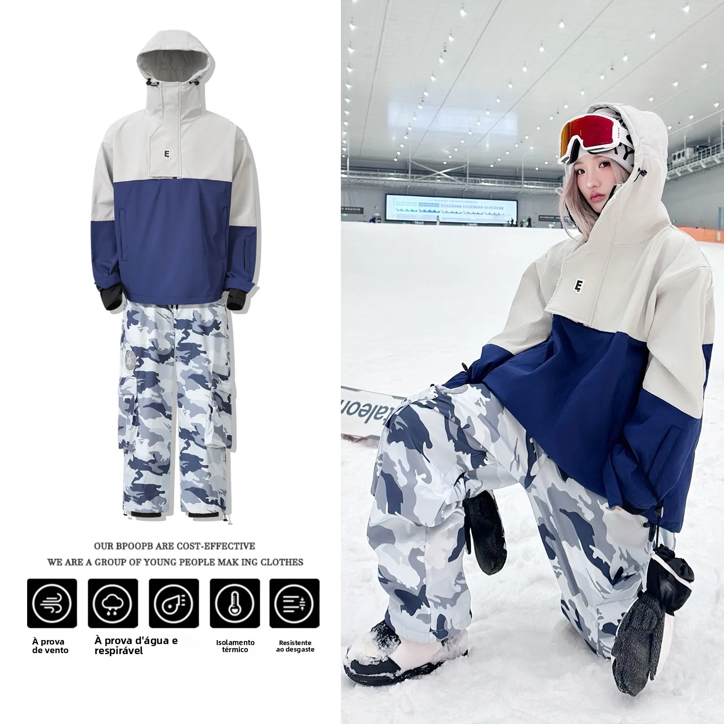 thiened-fce-lined-camouflage-ski-suit-set-for-men-and-women-outdoor-sports-windproof-waterproof-polyester-fiber-ski-pant