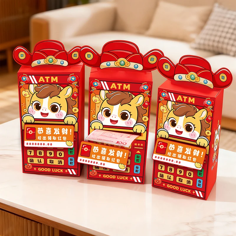 

Красные конверты для денег на 2026 год Лошади, сувениры для новогодних вечеринок, подарки, красные конверты на Китайский Новый год, красные кармашки для денег на Лунный Новый год