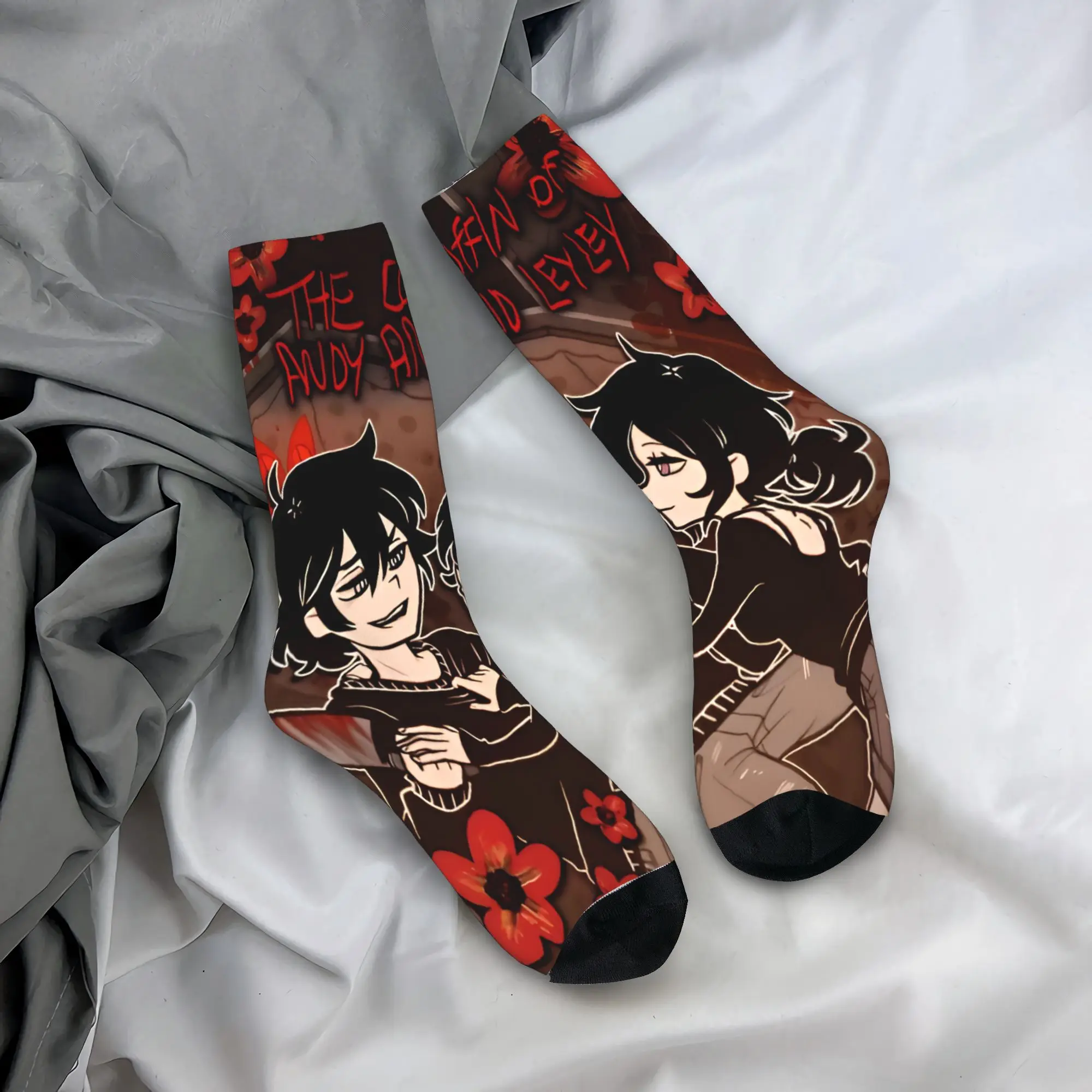 

Гроб Энди и Лейтилии, игровые чулки, женские и мужские носки, мягкие носки, зимние спортивные носки с защитой от пота, графические носки, идея подарка