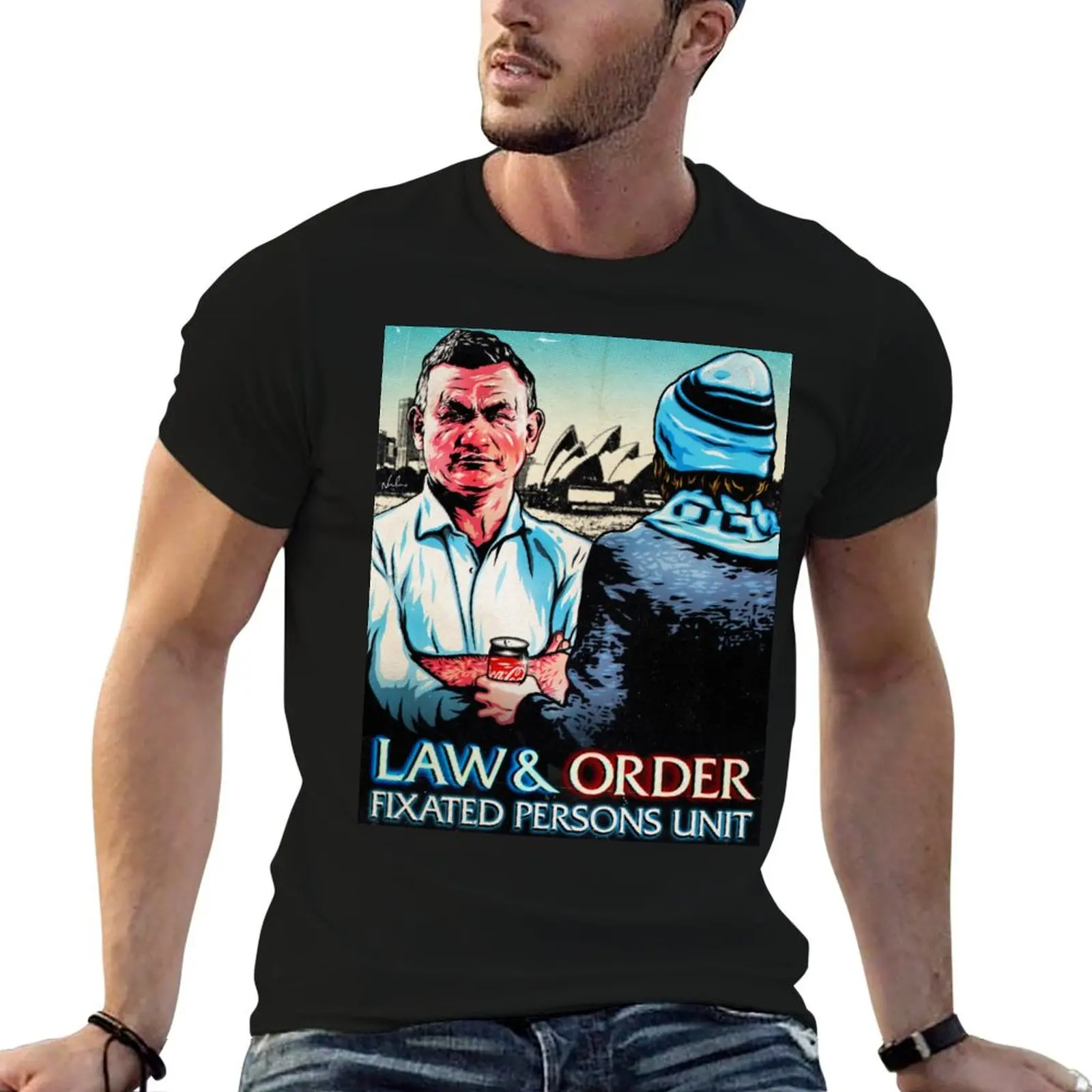 LIMITED RUN: Law & Order: Fixated Persons Unit — A Rational Fear — Comedy Podcast — Nordacious Design T-Shirt