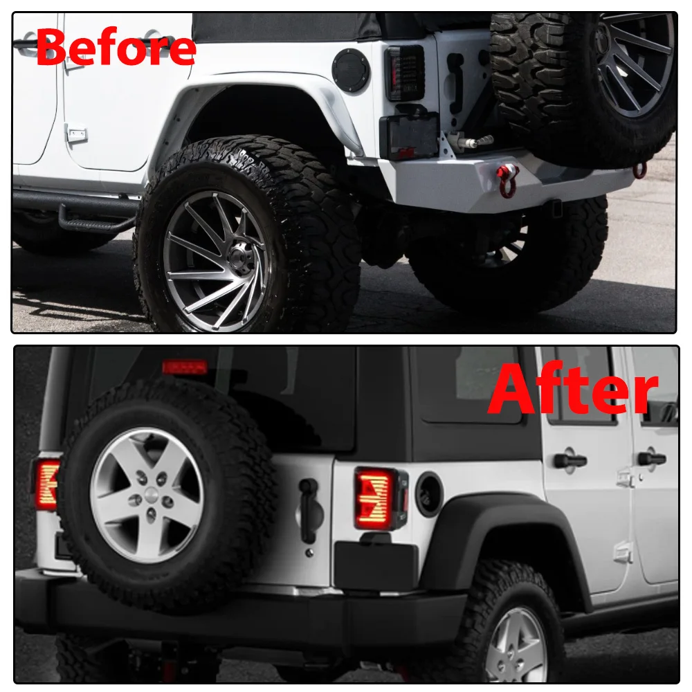 مصباح ليد خلفي أضواء الجري احتياطية ضوء Sidemarker 12 فولت تيار مستمر لسيارة جيب رانجلر JK 2007-2018