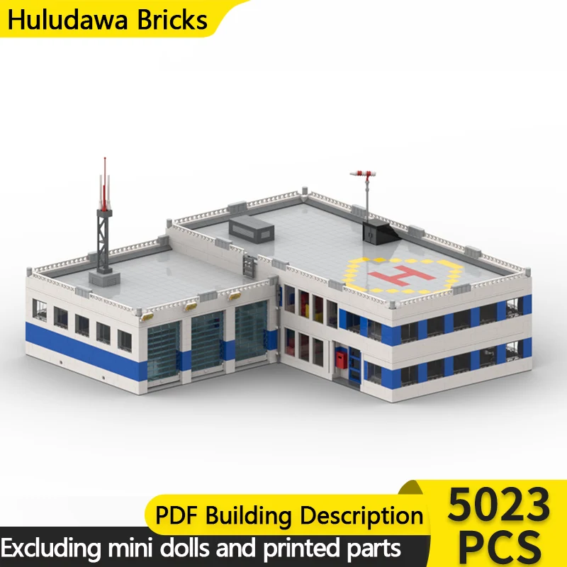 

Модель City Street View MOC, строительные кирпичи, большая полицейская станция, модульная технология, детские праздничные подарки, сборные игрушки, костюм