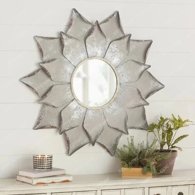 XX.Special-shaped mirror, decorative mirror wall-mounted high-end dressing cream integrated wardrobe