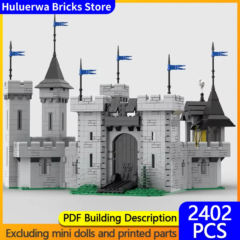 Medieval Street View Model MOC Building Bricks Ancient Castle Fortress Modular Technology Gift Holida Assemble Children Toy Suit