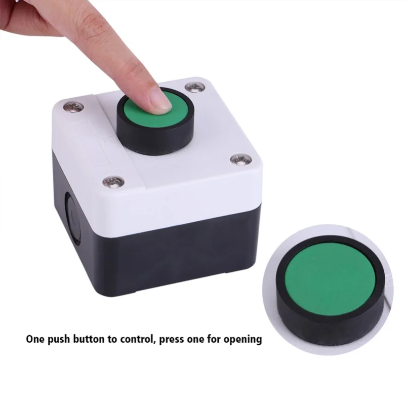 Weatherproof Green Push Button Switch One Button Control Box For Gate Opener