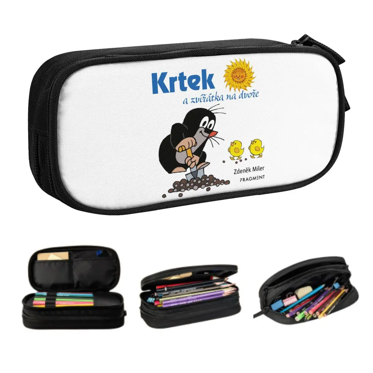 Custom Kawaii Cute Krtek Little Maulwurf Pencil Case for Mole Cartoon Comic Large Capacity Pen Bag Box School Supplies