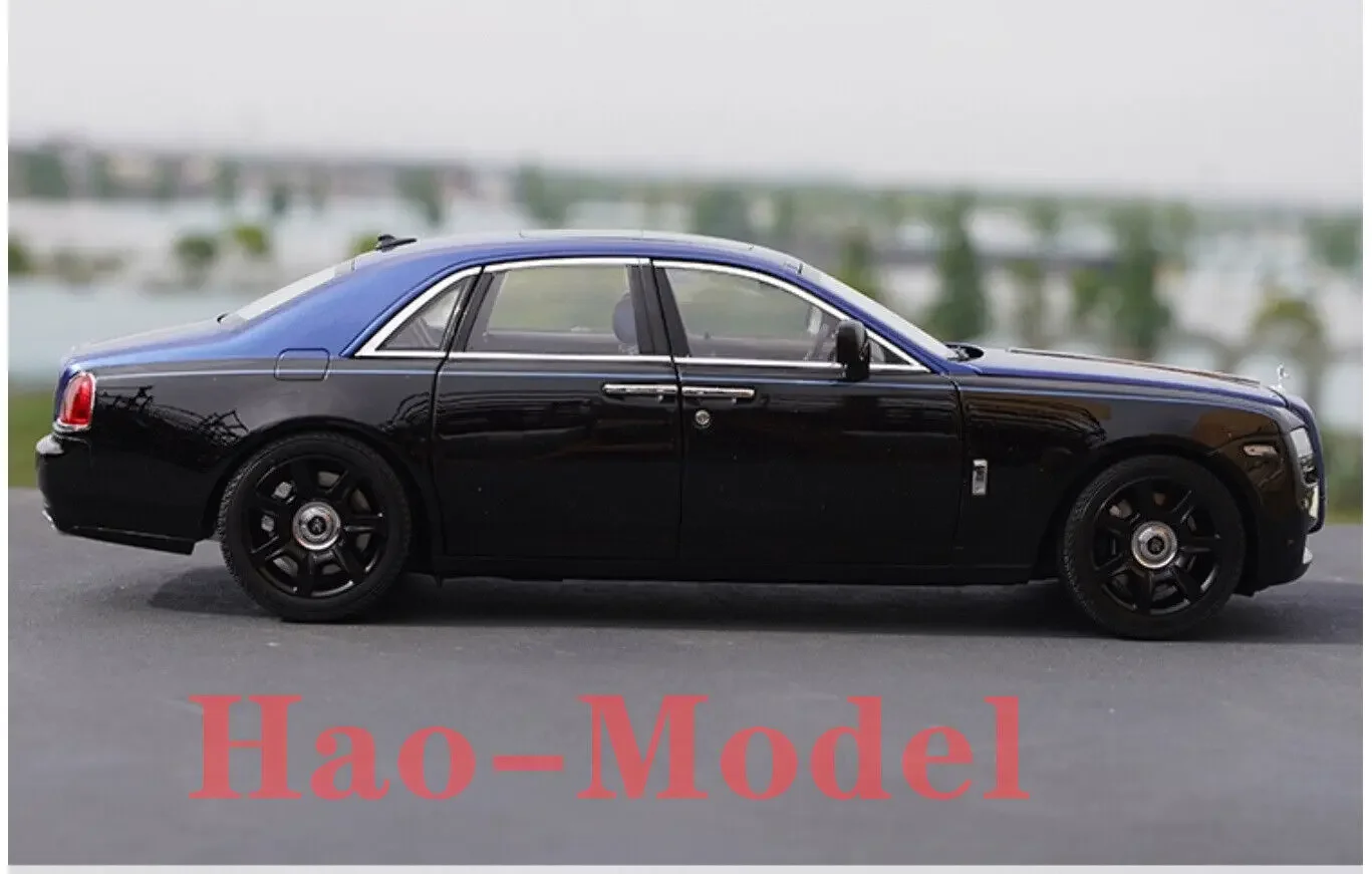 Kyosho 1:18 For Rolls-Royce GHOST Diecast Car Model Kids Toys Boys Girls Gifts Hobby Display Ornaments Collection White/Blue