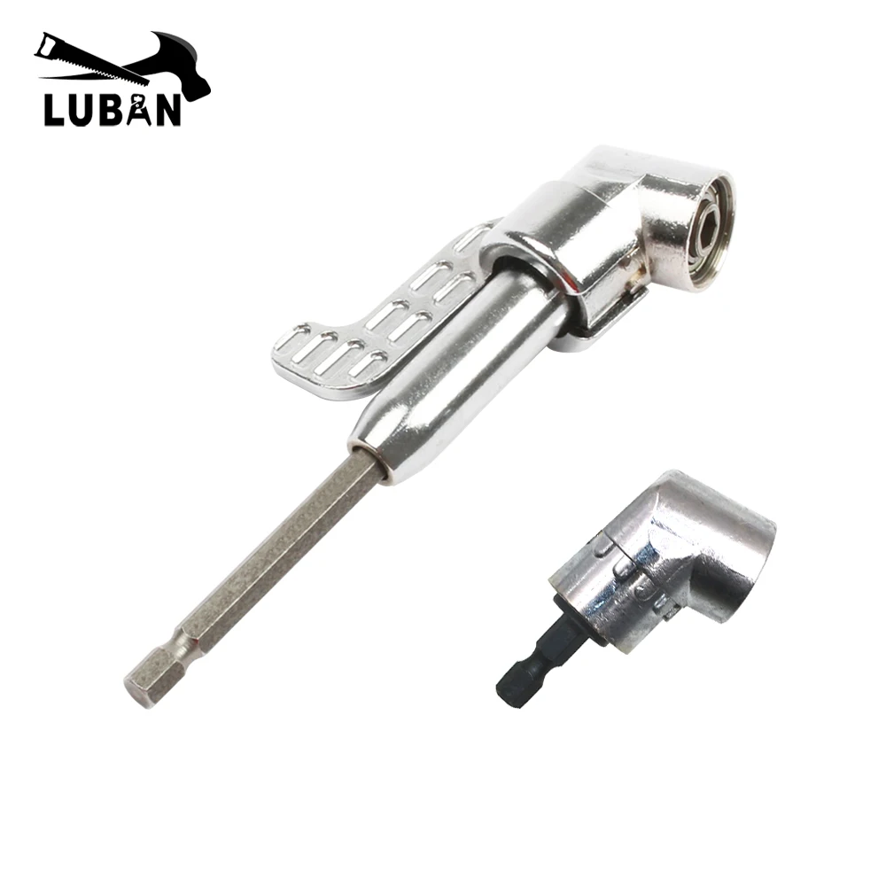 105 Degree Angle Screwdriver Set Holder Adapter Adjustable Bits Nozzles Angle Screw Driver Tool 1/4\