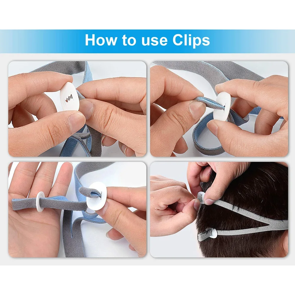 5PCS Headgear for ResMed Airfit P10 Nasal Pillow Mask Straps Included 10PCS Adjustment Clips HOT