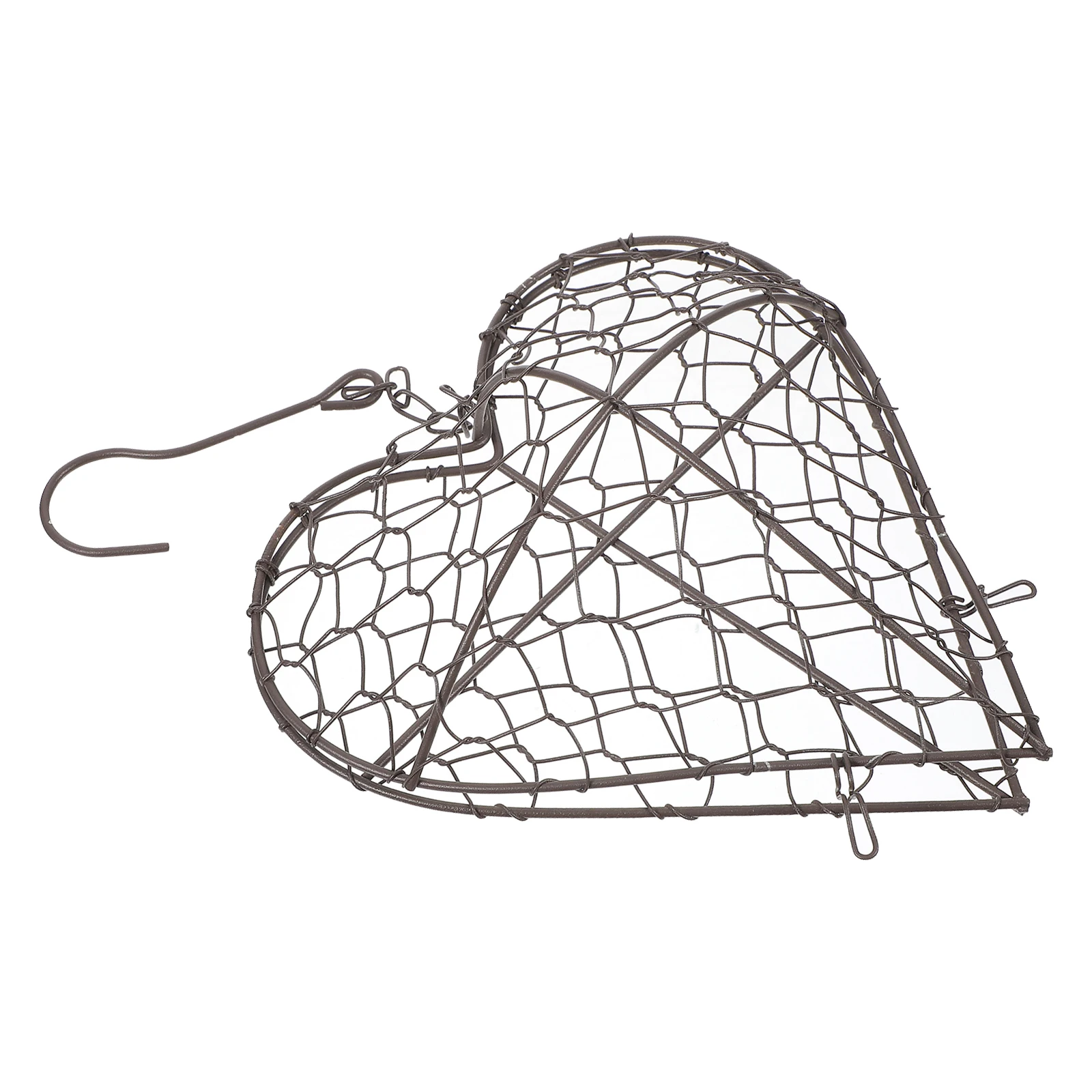 

Heart Shape Iron Hanging Planter Wall Mounted Flower Basket Decorative Succulent Pot Home Office Garden Plant Display