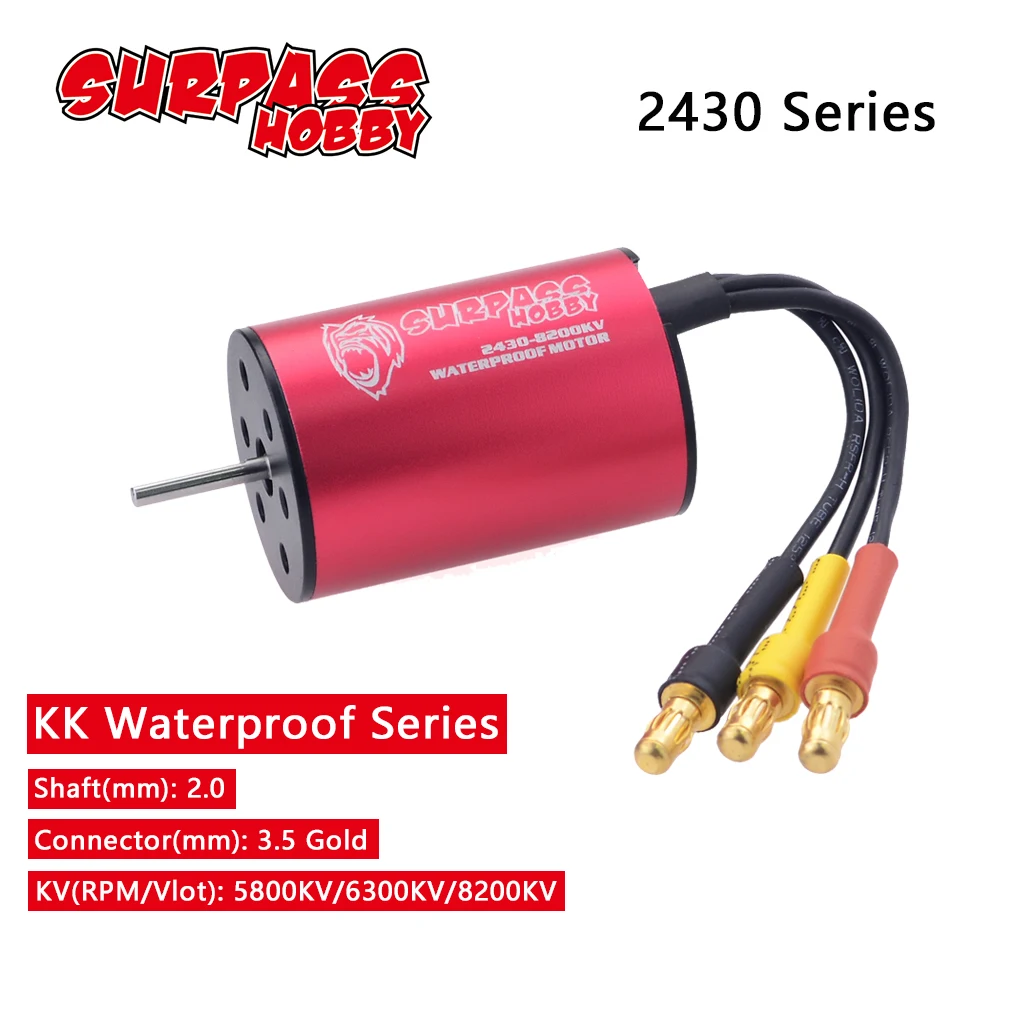 Übertreffen Hobby 2030 2040 2430 2435 2440 2445 wasserdichter bürstenloser Motor für wtloys 1/12 1/14 1/16 1/18 1/20 1/24 rc PKW – Detail 5