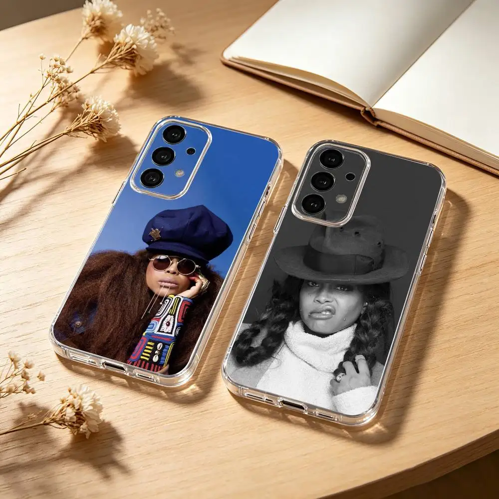 Erykah Badu phone Case For Samsung S25,24,21,22,23,30,Ultra,20,Plus,Fe,Lite,Note Transparent Cover