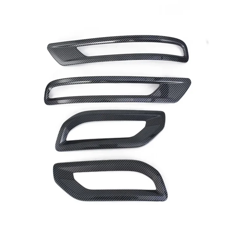 For Mitsubishi Outlander 2022 23 2024 ABS carbon Rear Bumper Fender Foglight back Air Vent cover Protector Exterior Accessories
