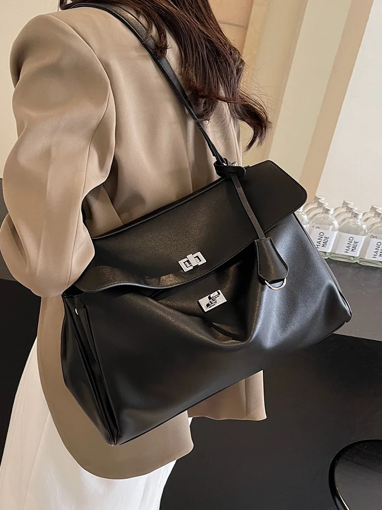 

Large Capaci Casual Platinum Bag Women's Crossbody oulder Bag Faionable Trendy Handbag Soft PU Leather Bag
