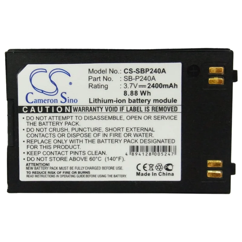 

Li-ion Camera Battery for Samsung,3.7v,2400mAh,VP-X220L SC-X300L SC-X210WL VP-X300L,SB-P240ABK SB-P240ABC