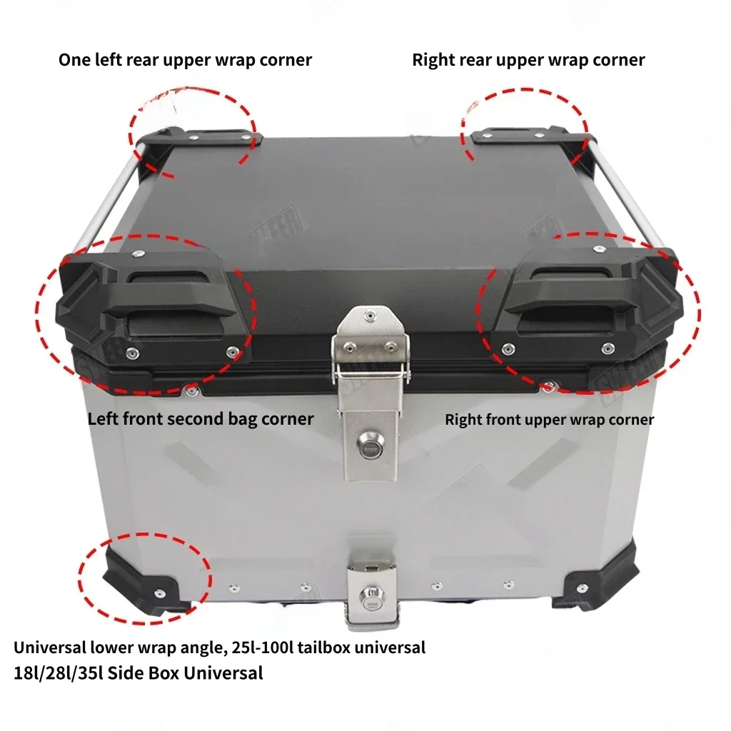Motorcycle Trunk Waterproof Corner Protector Three-Box Side Box Upper and Lower Guard Corner Modification Accessory