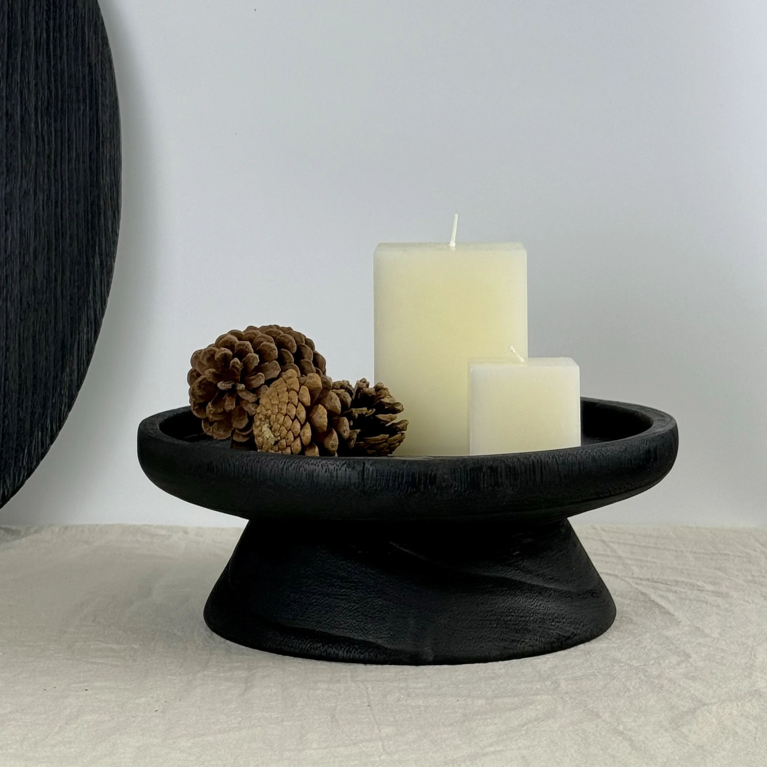 

Carbonized Fruit Plate, Living Room Coffee Table, Household Solid Wood Candy Tray, French Light Luxury Homestay Retro Decoration