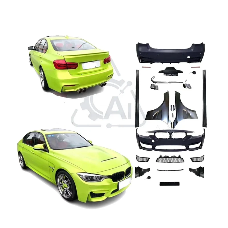 Bestseller Karosserie-Kit 3er Serie F30 Upgrade auf M3-Stil Breites Bodykit Mit Frontgrill Heckstoßstange