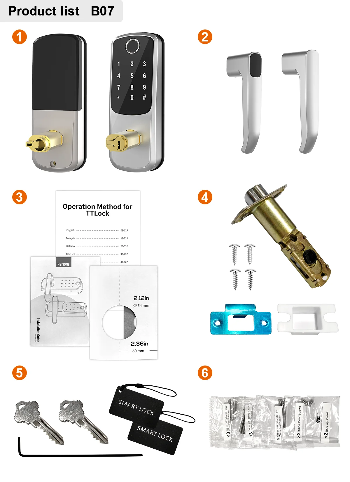Wi-Fi smart fingerprint door lock product image 1