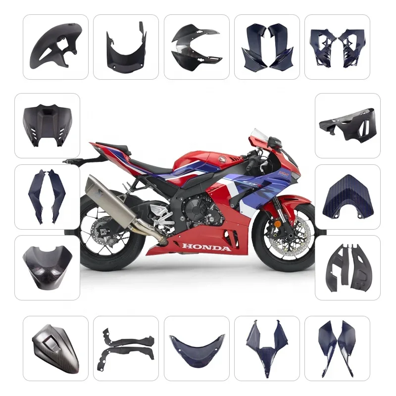 CBR  RRR Carbon Fiber Upgrade Components New Motorcycle Body Modification Parts  Decoration