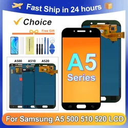 A5 2015 2016 2017 Tested For Samsung For A500 A510 A520 LCD Display Touch Screen Digitizer Assembly Replacement