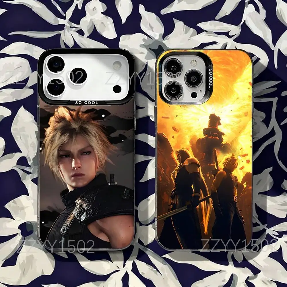 

Final Fantasy VII Cloud For iPhone 17,16,15,14,13,12,X,8,Pro,Max,Plus,SE4,Air,Mini Anti-Slip Black IMD Matte Case
