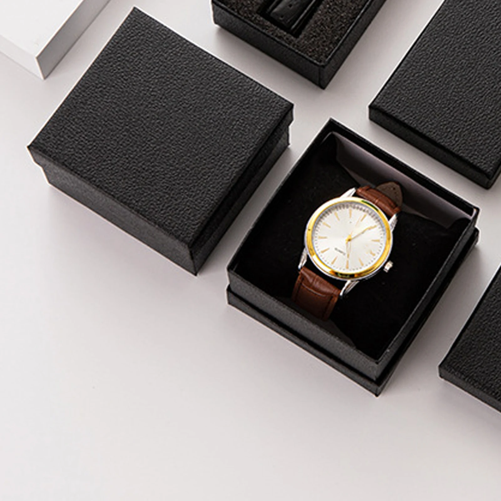 Watch Box Square Dustproof Watch Display Box Jewelry Bracelet Gift Storage Case with Lid