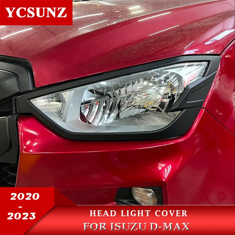 

Накладка на фары из ABS-пластика для Isuzu D-MAX DMAX 2020 2021 2022 V-cross Double Cabin, автомобильные аксессуары Ycsunz