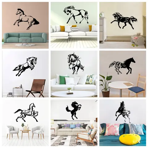 Cartoon Handsome Horse Adesivos De Parede, Adesivo Mural Decorativo, Decoração De Casa, Decoração Do Quarto, 1 Pc
