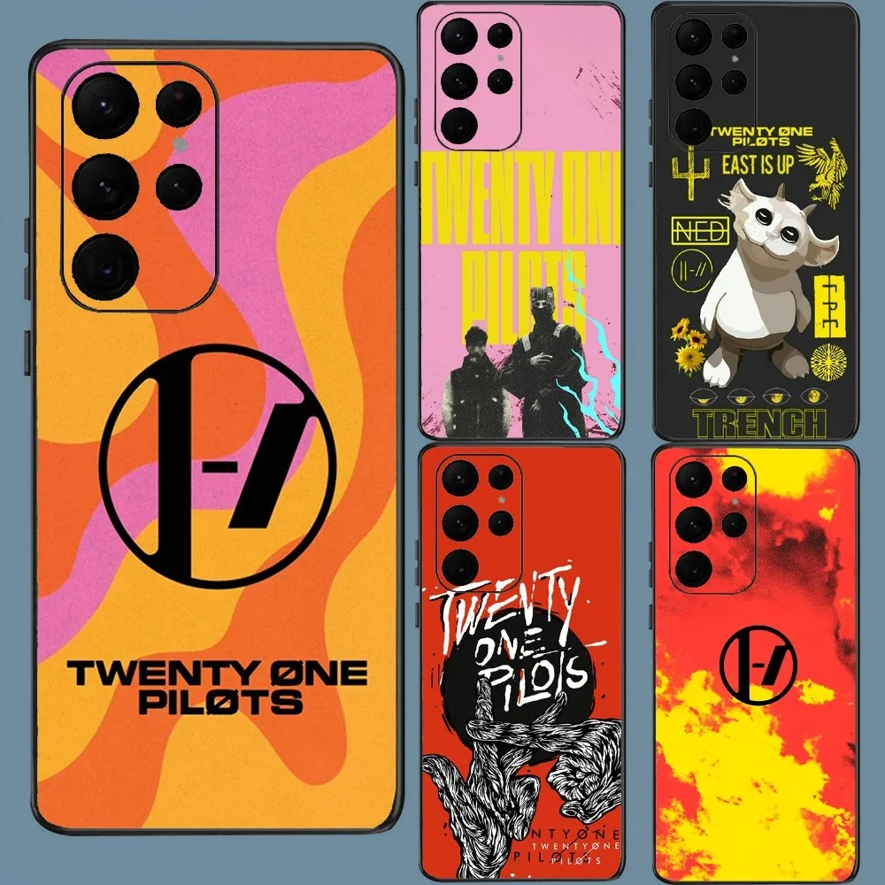 T-Twenty one pilots Phone Case For Samsung Galaxy A52 A12 A51 S21 Edge S22ULTRA S23 S20LITE Plus ultra Black Cover