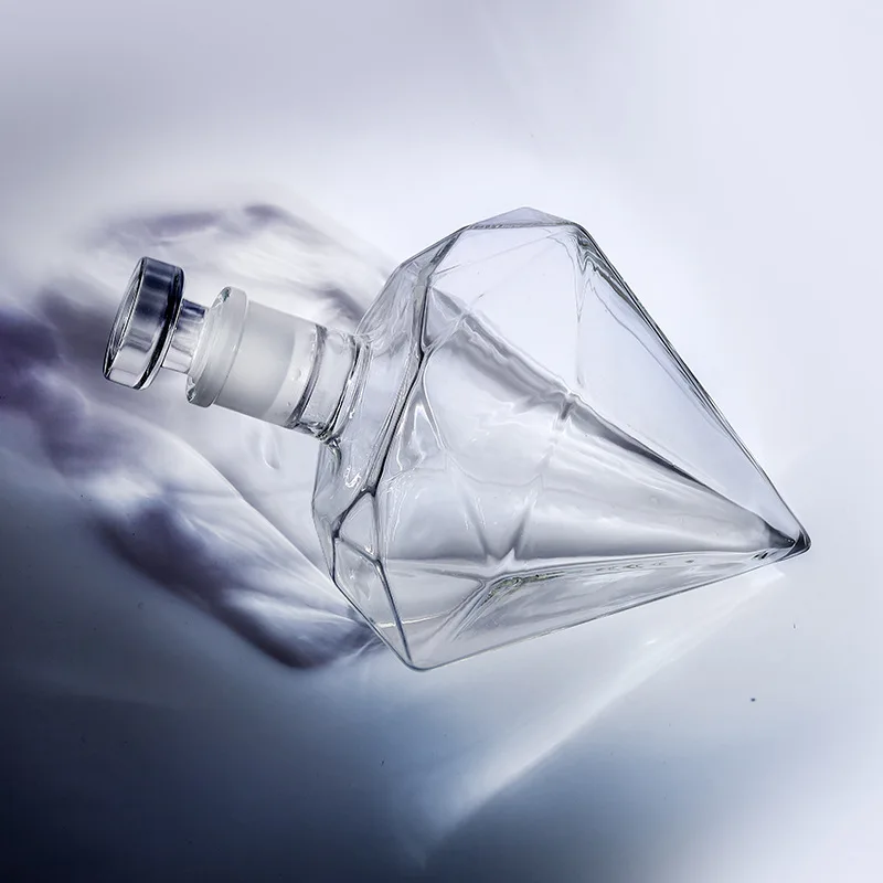 850 مللي الماس كأس للنبيذ زجاجة النبيذ مجموعة دعوى مع قاعدة خشبية ويسكي الدورق الأصالة لشريط هدية مزخرفة المنزل #4