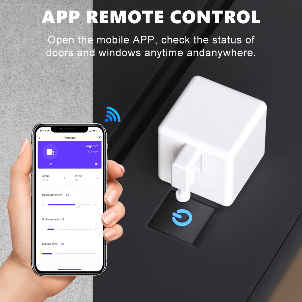 Tuya WiFi Fingerbot Button Pusher For Switch Bluetooth Smart Switchbot Timer Finger Robot Switch Bot Work With Alexa Google Home